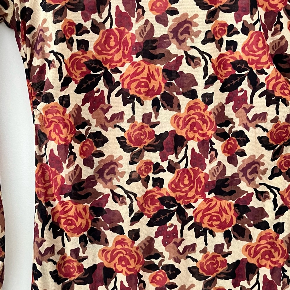 Banana Republic floral printed mesh maxi dress sz medium 8-10 thumbholes - Picture 10 of 11
